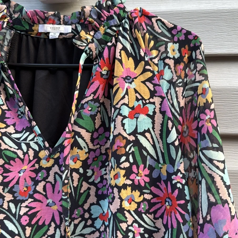 Anthropologie | BTFL-Life Floral Long Sleeve Blouse size Medium - Picture 2 of 7